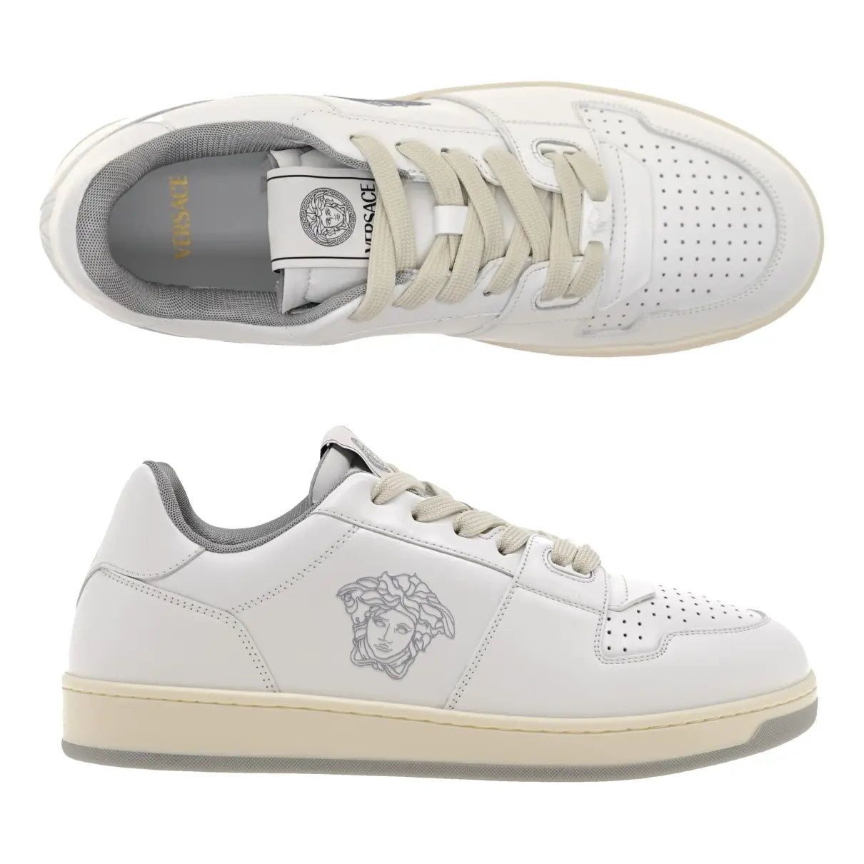 Versace leather low trainers